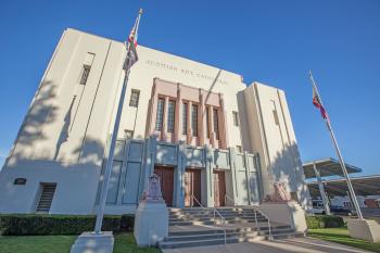 Pasadena Scottish Rite, Los Angeles: Greater Metropolitan Area: Facade from North