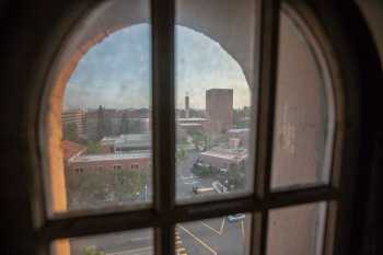 Shrine Auditorium, University Park, Los Angeles: Greater Metropolitan Area: Window looking out to USC Campus