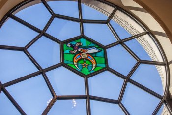 Shrine Auditorium, University Park, Los Angeles: Greater Metropolitan Area: Vestibule window