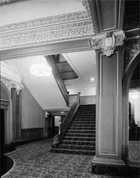 Lobby photo of the Spreckels Theatre from the 1966 Historic American Buildings Survey (JPG)