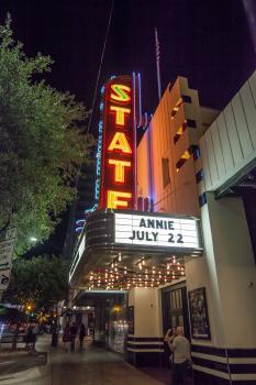 Stateside at the Paramount, Austin, Texas: Marquee at night