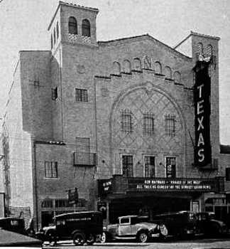 Texas Theatre exterior in 1930