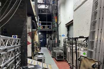 Theatre Royal, Drury Lane, London, United Kingdom: London: Main scenery dock running across rear of stage (rear stagehouse wall on right of frame), called “The Run”