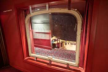 Theatre Royal, Glasgow, United Kingdom: outside London: 1867 window, discovered during the 2012-14 Front-of-House project using thermal imaging technology, redeployed as a viewing window into the Auditorium from the upper Lobby/Foyer.