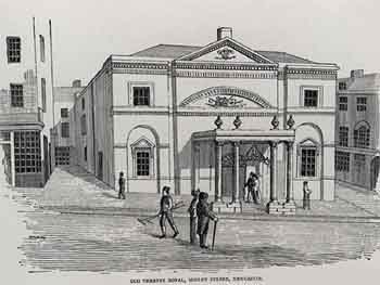 The original Theatre Royal, in the early 1800’s