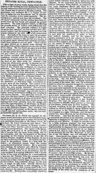 News of the theatre’s opening, as printed in the 23rd August 1867 edition of the <i>Newcastle Courant</i> (260KB PDF)