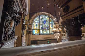 Tower Theatre, Los Angeles, Los Angeles: Downtown: Stained glass window from Upper Level