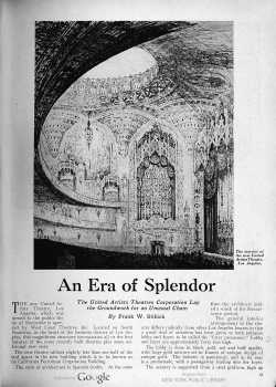 3-page feature on the new theatre, as printed in the January 1928 edition of <i>Theatre Management</i>, courtesy <i>New York Public Library</i> (1.1MB PDF)