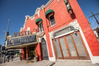 Vista Theatre, Los Feliz, Los Angeles: Greater Metropolitan Area: Exterior right and Cafe