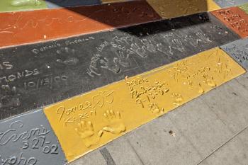 Vista Theatre, Los Feliz, Los Angeles: Greater Metropolitan Area: Handprints and footprints