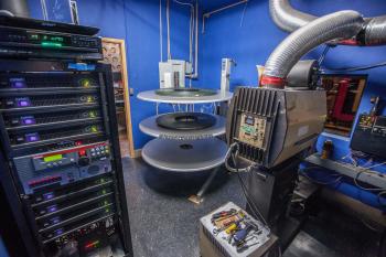 Vista Theatre, Los Feliz, Los Angeles: Greater Metropolitan Area: Audio rack and 35mm projector