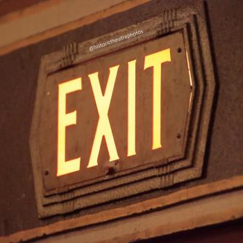 Warner Grand, San Pedro, Los Angeles: Greater Metropolitan Area: Exit Sign detail