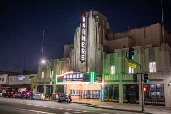 Warner Theatre, Huntington Park: Exterior at Night