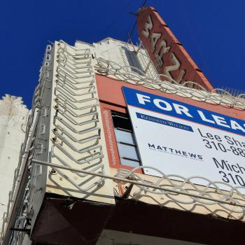 Warner Theatre, Huntington Park, Los Angeles: Greater Metropolitan Area: Marquee Neon Detail