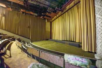 Warner Hollywood: Balcony House Right Auditorium  showing curtains closed in front of Projection Screen