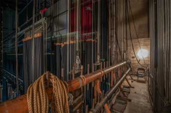 Wilshire Ebell Theatre, Los Angeles: Fly Floor from upstage