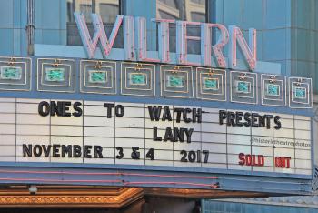 The Wiltern, Koreatown, Los Angeles: Greater Metropolitan Area: Marquee closeup