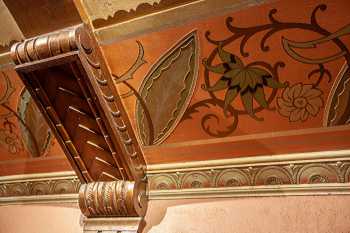 The Wiltern, Koreatown, Los Angeles: Greater Metropolitan Area: Mezzanine Bar Ceiling Closeup 1