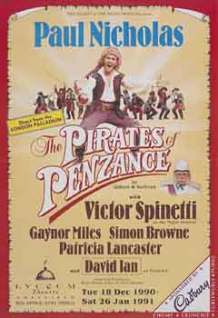 Poster for the official re-opening production of “The Pirates of Penzance”